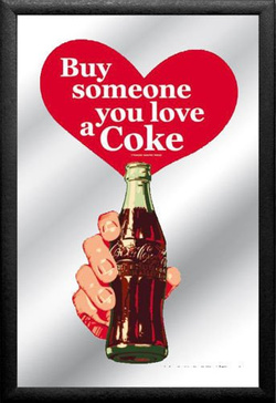 Plakat na lustrze 20x30 cm Coca-Cola Kup coś co kochasz