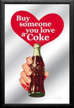 Plakat na lustrze 20x30 cm Coca-Cola Kup coś co kochasz