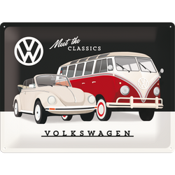 Volkswagen. Spotkaj klasykę. Metalowy plakat szyld blacha tin signs 