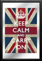 Plakat na lustrze 20x30 cm Zachowaj spokój i ostrożność