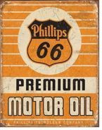 Metalowy plakat reklamowy blacha tin sign USA Phillips 66 Premium Motor Oil