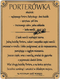 Metalowy szyld 20/15 cm. PORTERÓWKA