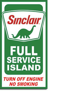 Metalowy szyld plakat reklamowy blacha tin sign USA Sinclair Service Island