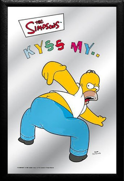  Plakat na lustrze 20x30 cm Simpsonowie. Pocałuj mnie w...