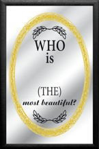 Plakat na lustrze 20x30 cm Kto jest najpiękniejszy?