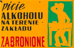 PICIE ALKOHOLU Metalowy szyld 27/18 cm. 