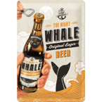 Metalowy plakat reklamowy 20x30 szyld blacha tin signs Piwo Night Whale Oryginal Lager