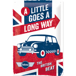 MINI - A Little Goes A Long Way Metalowy plakat reklamowy 20x30 szyld blacha tin signs 