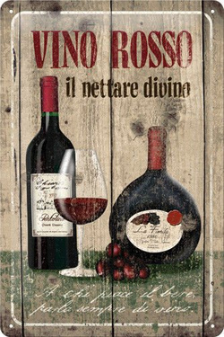 Metalowy szyld tin signs Wino Rosso Prezent
