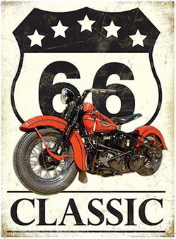 Metalowy plakat szyld reklamowy blacha tin sign Droga 66 Classic Prezent