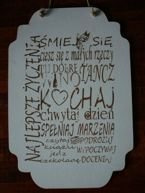 Drewniana zawieszka 34x20 cm Najlepsze życzenia