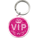 Metalowy okrągły brelok na klucze VIP Pink