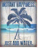 Metalowy szyld plakat reklamowy blacha tin sign USA Instant Happiness