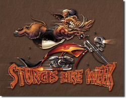 Metalowy plakat reklamowy blacha tin sign USA Tydzień motocyklistów w Sturgis Modern Prezent #1399
