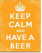 Metalowy humorystyczny plakat blacha tin sign USA Zachowaj spokój