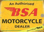 Metalowy plakat blacha tin sign 40x30 cm Autoryzowany dealer motocykli BSA