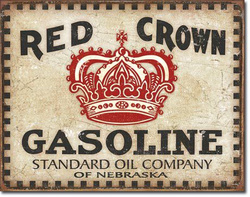 Metalowy szyld plakat reklamowy blacha tin sign USA Red Crown - Checker Board
