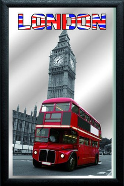  Plakat na lustrze 20x30 cm Londyński autobus