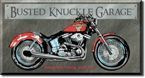 Metalowy szyld plakat reklamowy blacha tin sign USA Serwis motocyklowy Busted Knuckle