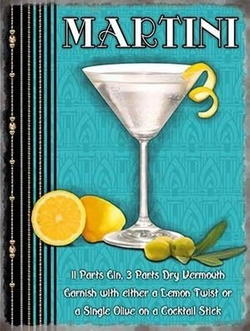 Metalowy plakat reklamowy blacha tin sign 30x40 cm Przepis na Martini