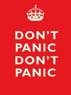 Metalowy klasyczny brytyjski szyld blacha tin signs Nie panikuj Prezent