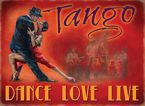 Metalowy plakat reklamowy blacha tin sign Tango to taniec miłość i życie Prezent