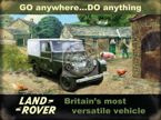 Metalowy plakat reklamowy blacha tin sign Land Rover. Jedź gdziekolwiek, rób cokolwiek . Prezent