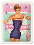Metalowy mały szyld blacha tin signs Królowa dramatu Prezent