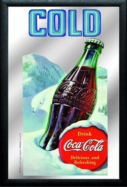  Plakat na lustrze 20x30 cm Zimna Coca-Cola