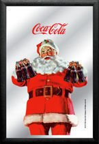 Plakat na lustrze 20x30 cm Mikołaj Coca-Cola