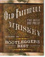 Metalowy szyld plakat reklamowy blacha tin sign USA Old Faithful Whiskey