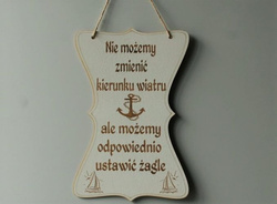 Drewniana zawieszka 33x22 cm Kierunek wiatru
