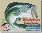 Metalowy szyld plakat reklamowy blacha tin sign USA Akcesoria wędkarskie Heddon