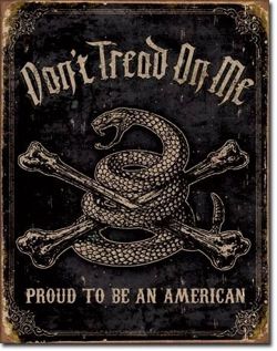 Metalowy plakat reklamowy blacha tin sign USA Nie zadzieraj ze mną. Jestem dumny z bycia Amerykaninem.
