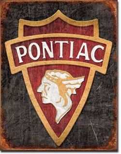 Metalowy szyld plakat reklamowy blacha tin sign USA Pontiac