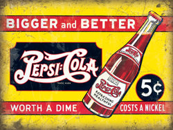 Więcej i lepiej Pepsi -Cola Metalowy plakat 40x30 cm blacha tin sign