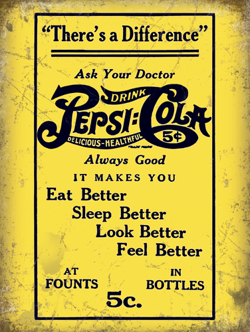 Zapytaj swojego lekarza. Pij Pepsi. Metalowy szyld reklama tin sign 30x40 cm 